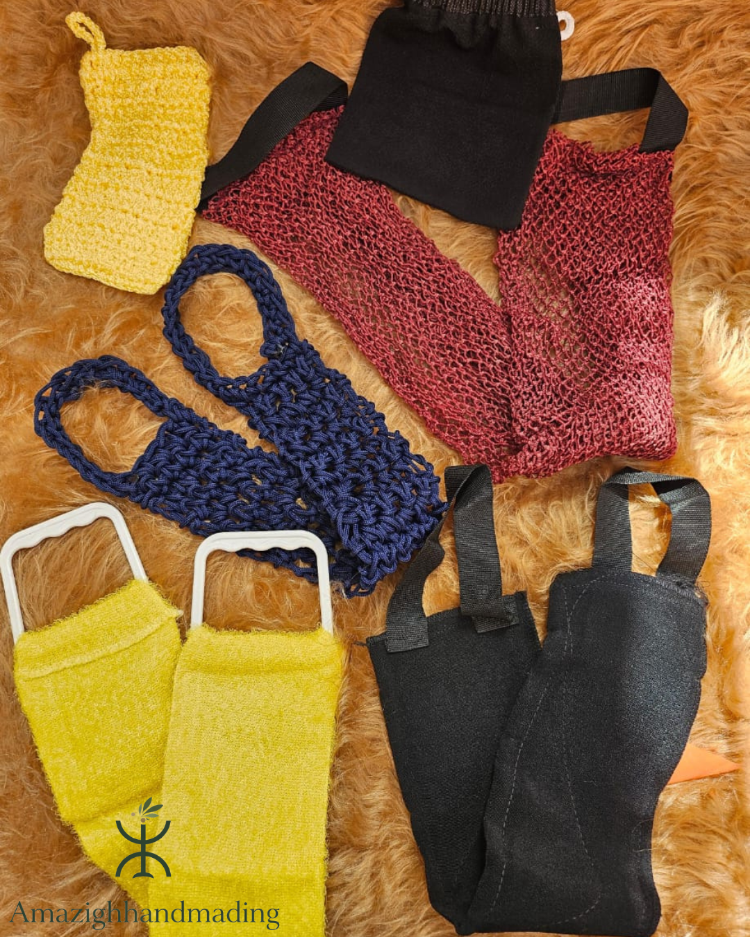 Moroccan Hammam Care Set – Nila, Aker Fassi, Natural Powders, Beldi Soaps, Rose Water & Exfoliating Gloves