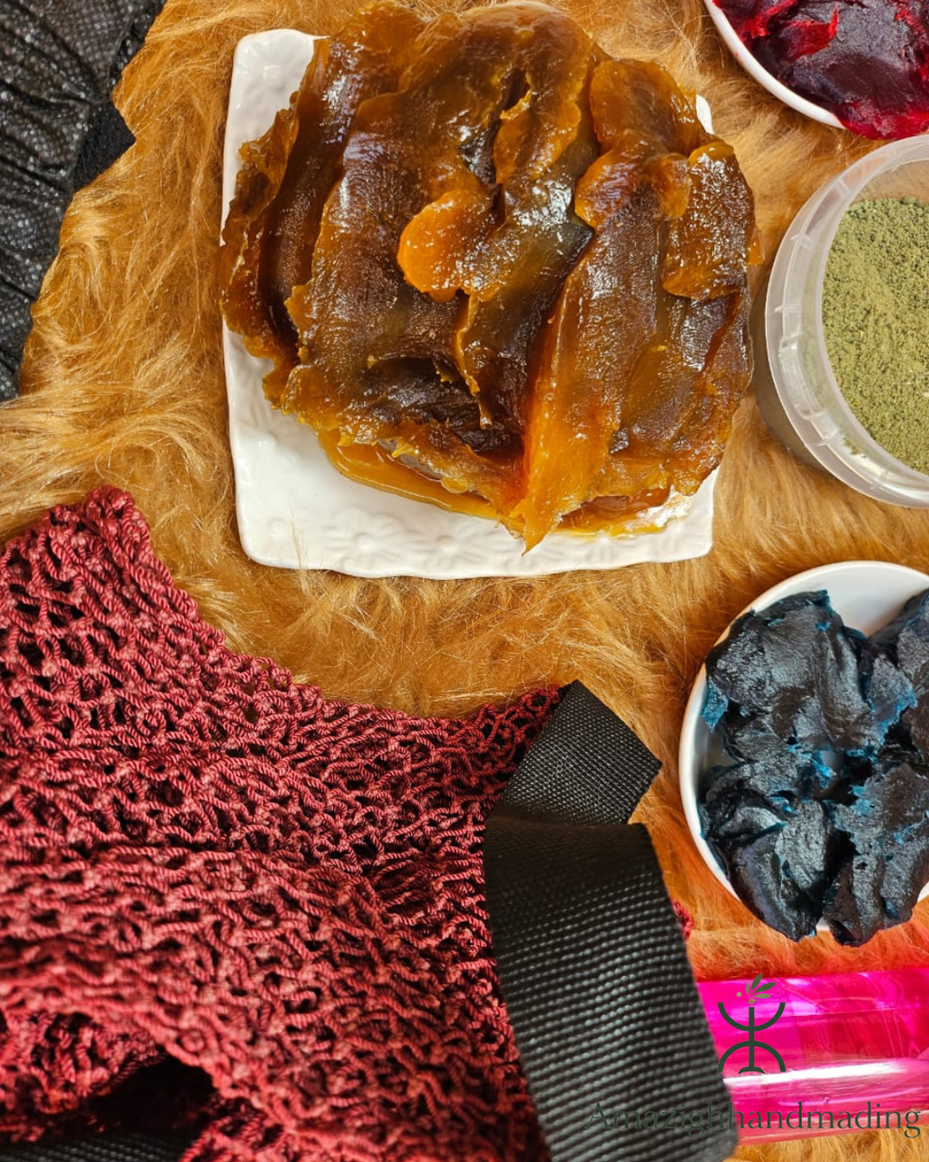 Moroccan Hammam Care Set – Nila, Aker Fassi, Natural Powders, Beldi Soaps, Rose Water & Exfoliating Gloves