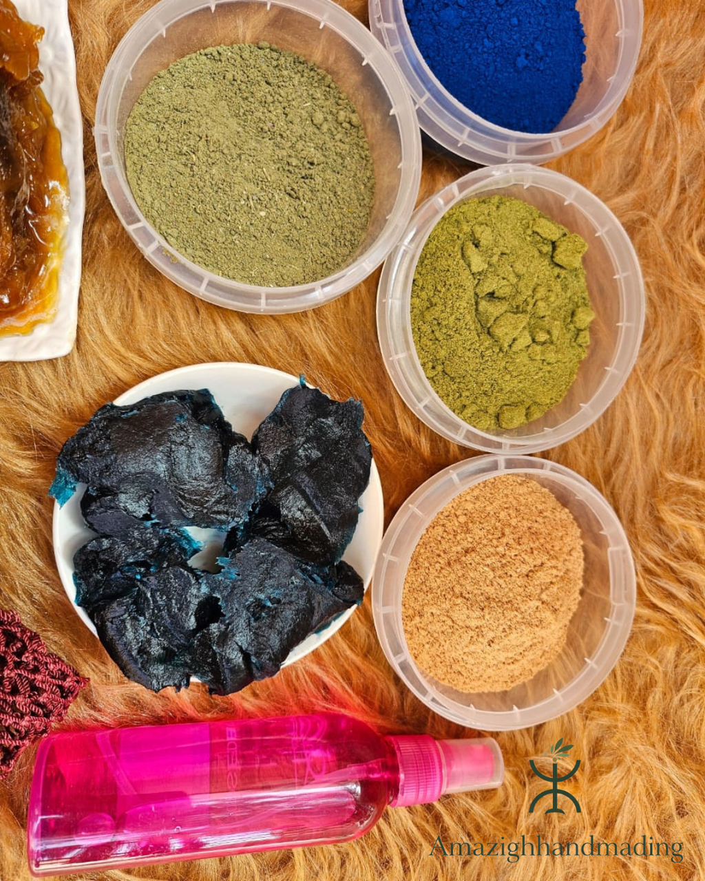 Moroccan Hammam Care Set – Nila, Aker Fassi, Natural Powders, Beldi Soaps, Rose Water & Exfoliating Gloves