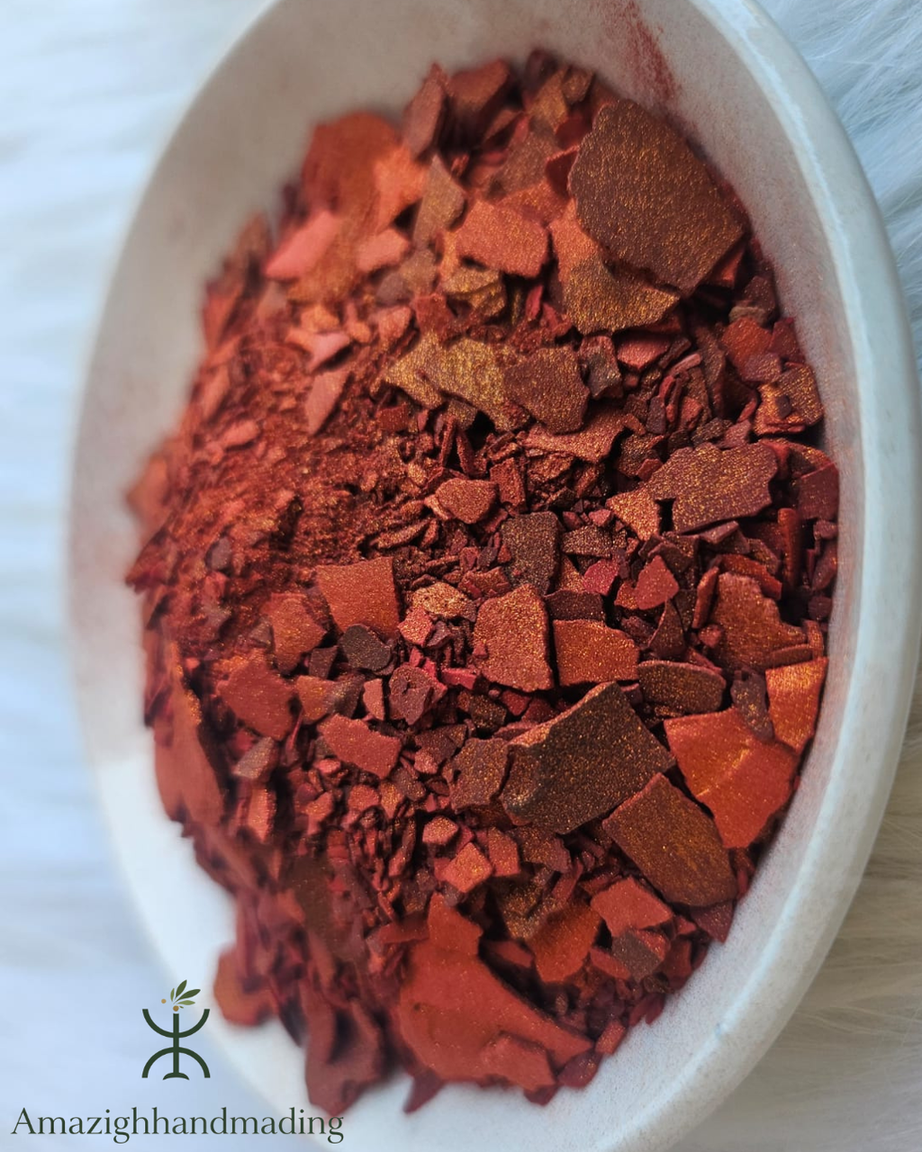 Natural Aker Fassi Powder – Traditional Moroccan Beauty Powder for Lips & Cheeks