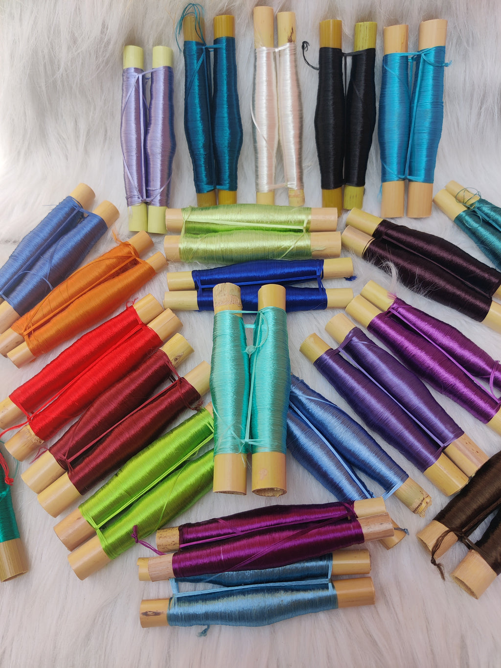 Handmade Moroccan Silk Thread Rolls from Cactus Fiber – Natural Embroidery & Craft Supplies