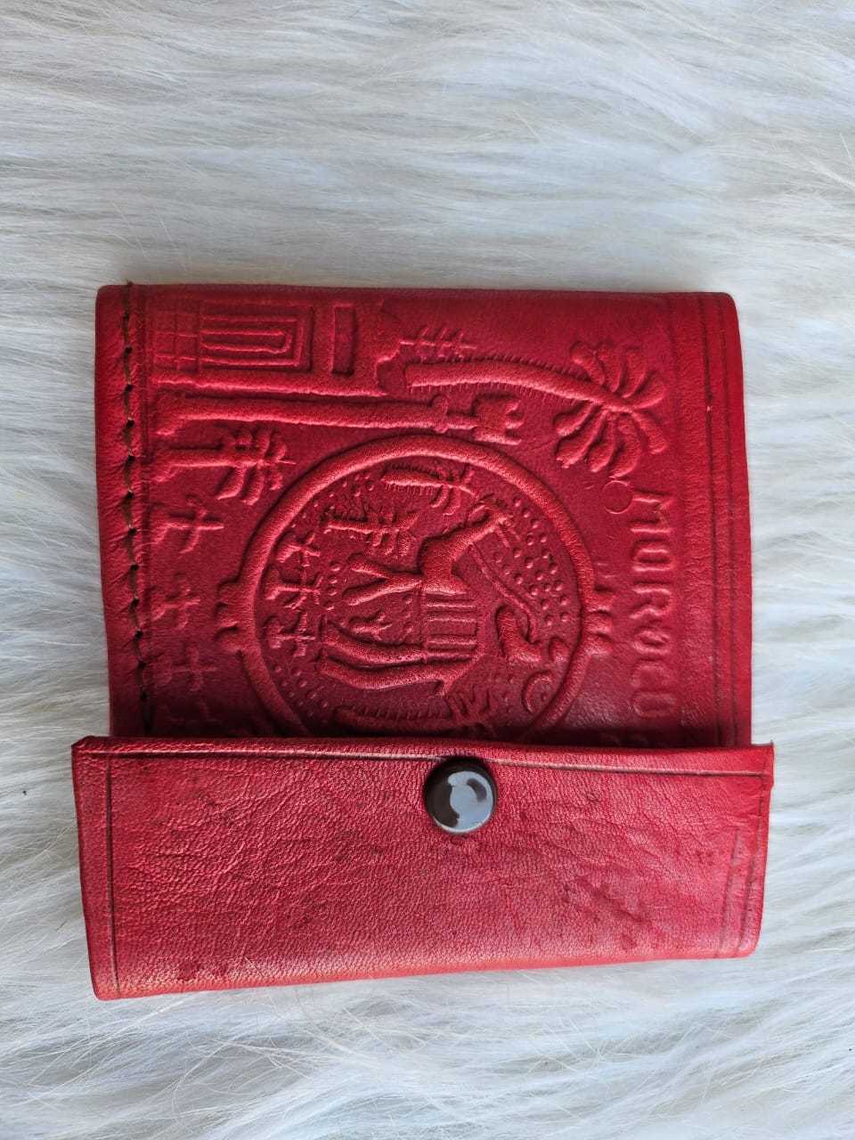 Set of 6 Handmade Moroccan Leather Wallets – Slim Vintage Design
