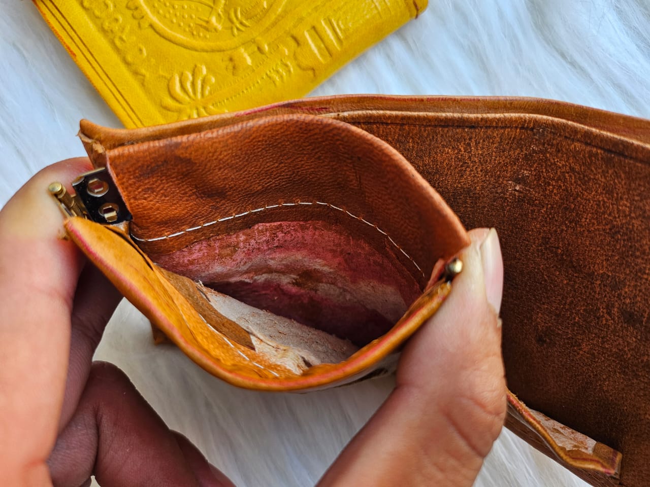 Set of 6 Handmade Moroccan Leather Wallets – Slim Vintage Design