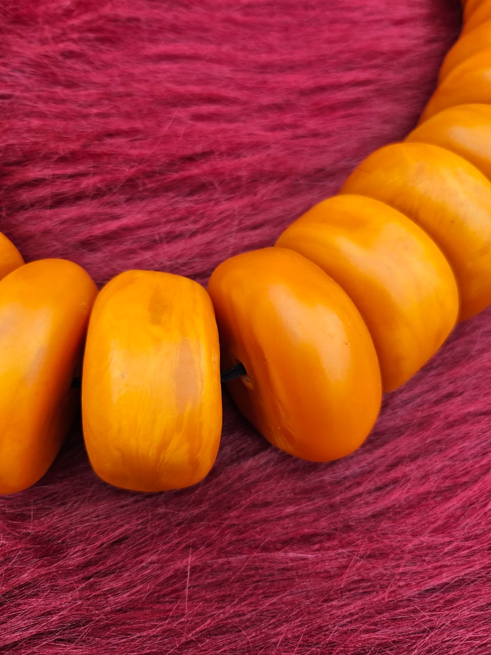 Handmade Moroccan Resin Bead Necklace – Berber Style Statement Jewelry for Women