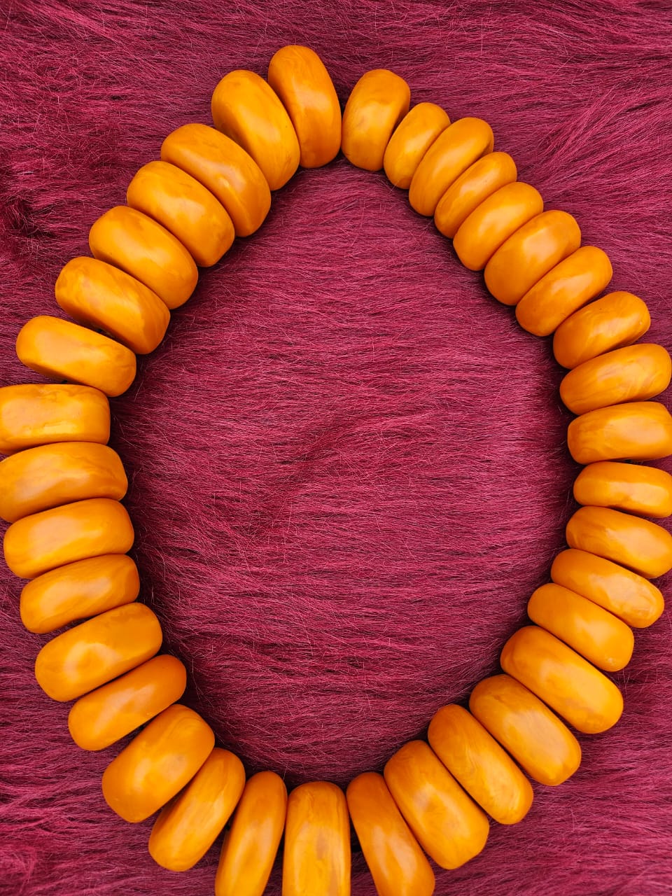 Handmade Moroccan Resin Bead Necklace – Berber Style Statement Jewelry for Women