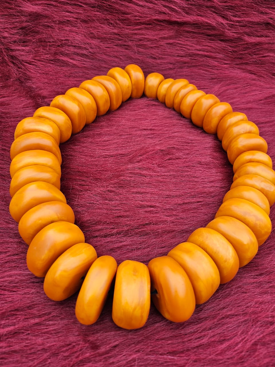 Handmade Moroccan Resin Bead Necklace – Berber Style Statement Jewelry for Women