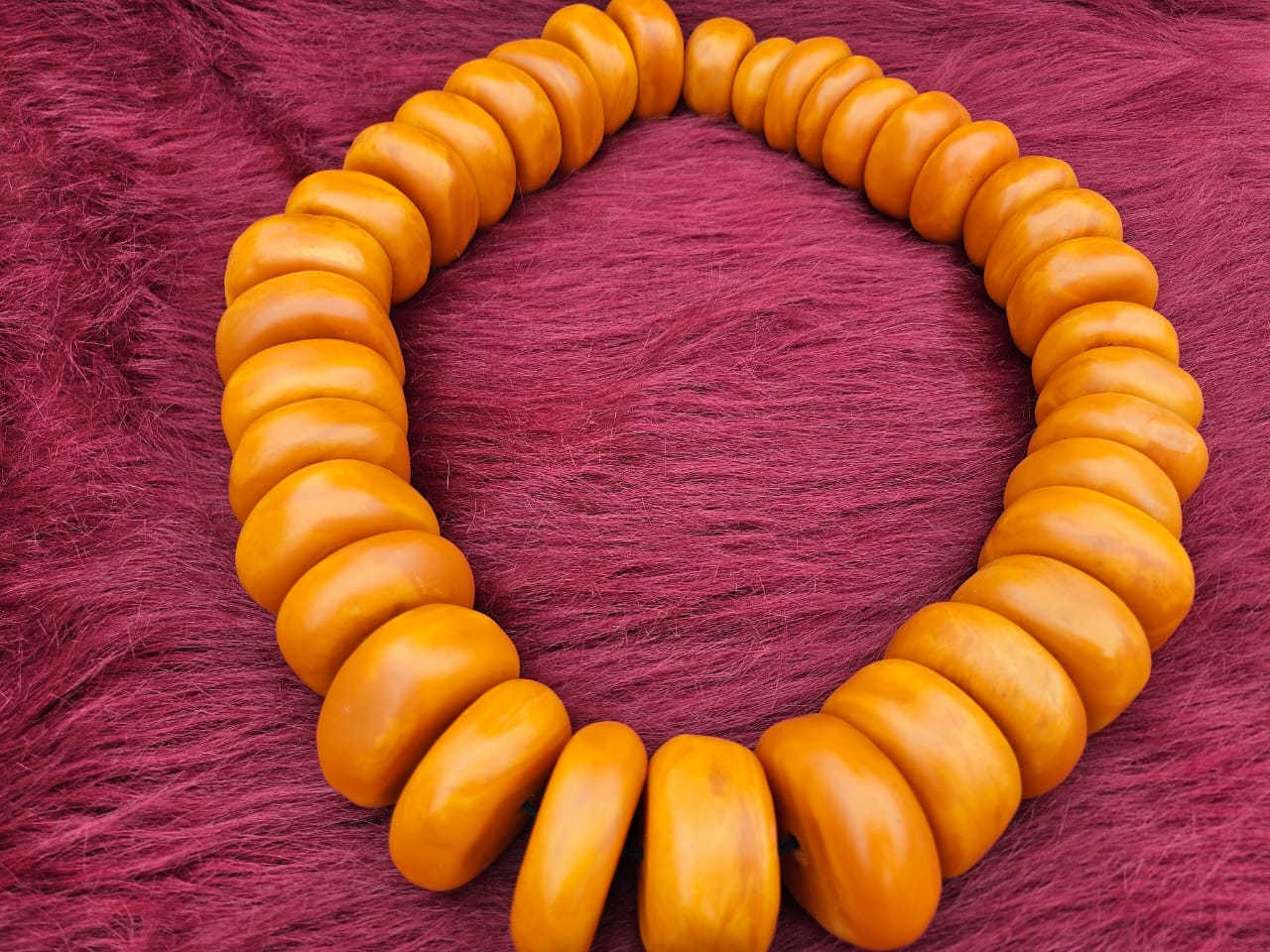 Handmade Moroccan Resin Bead Necklace – Berber Style Statement Jewelry for Women