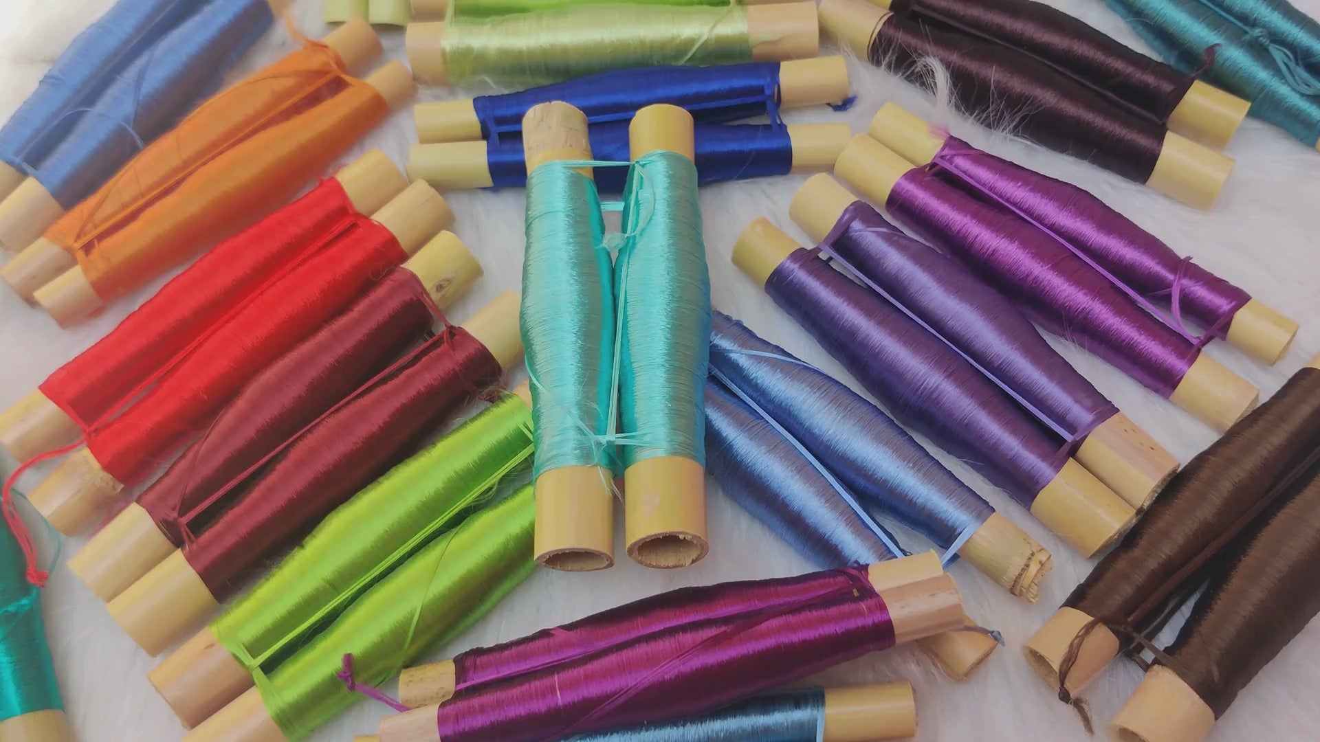 Handmade Moroccan Silk Thread Rolls from Cactus Fiber – Natural Embroidery & Craft Supplies